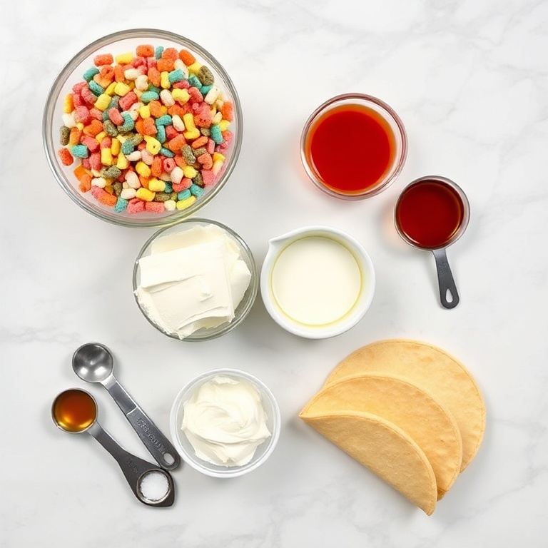 Fruity Pebbles Cheesecake Tacos Ingredients