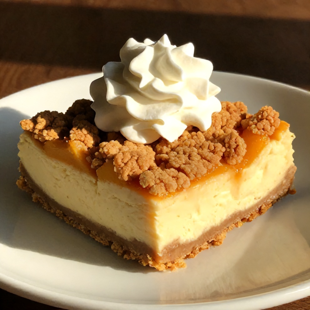 Easy Peach Cobbler Cheesecake Bars Final