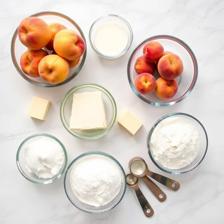 Easy Peach Cobbler Cheesecake Bars Ingredients