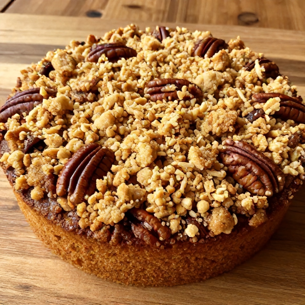 Easy Pecan Apple Crisp Coffee Cake