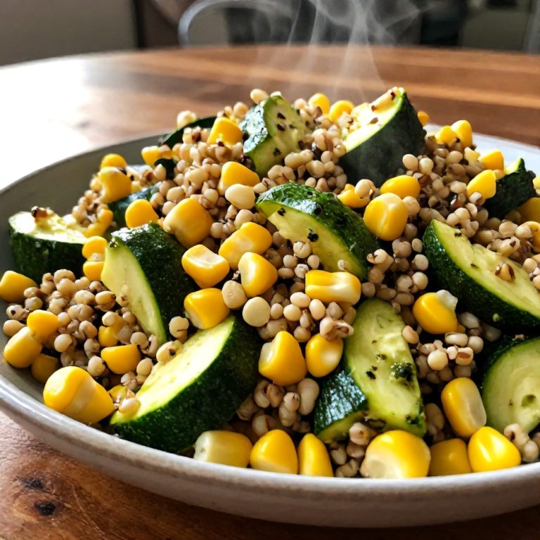 pesto zucchini corn quinoa salad