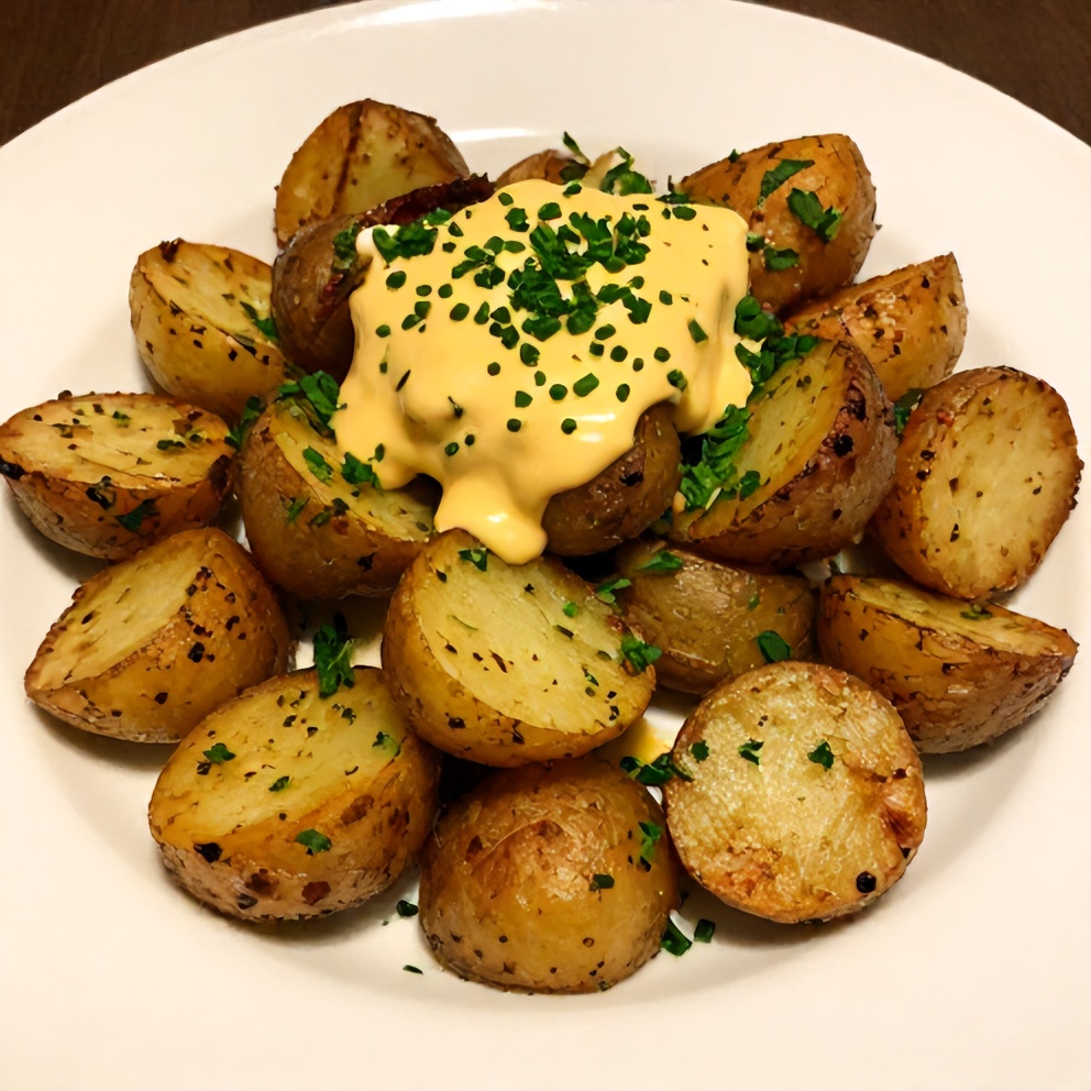 Easy Roasted Potato Salad with Fresh Herbs and Mustard Dressing