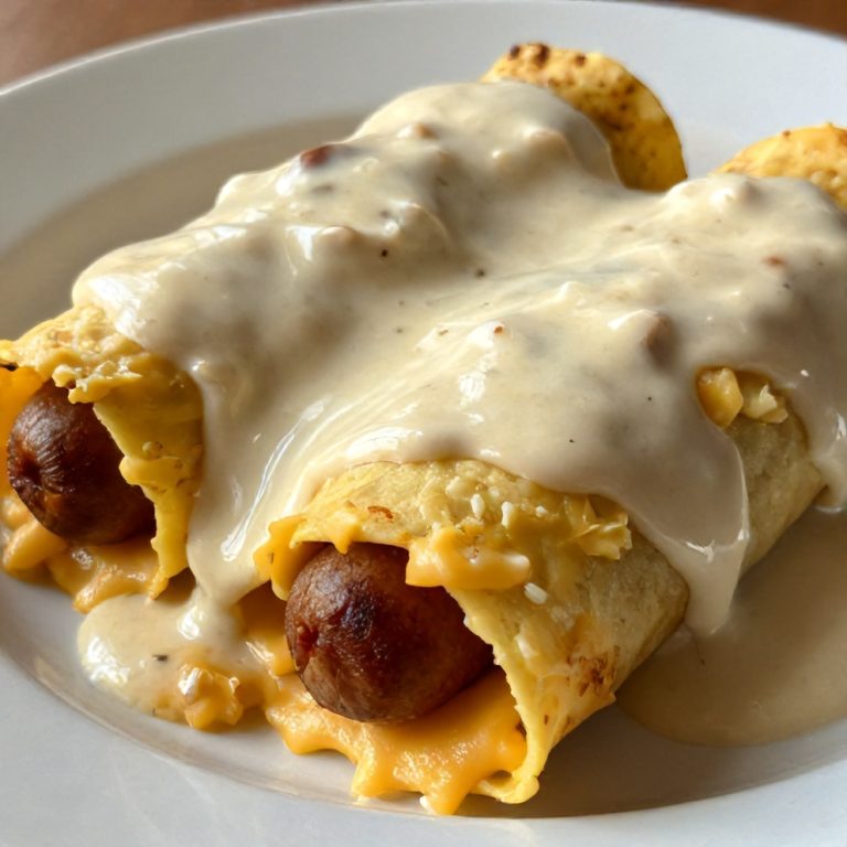 Easy Sausage Gravy Enchiladas