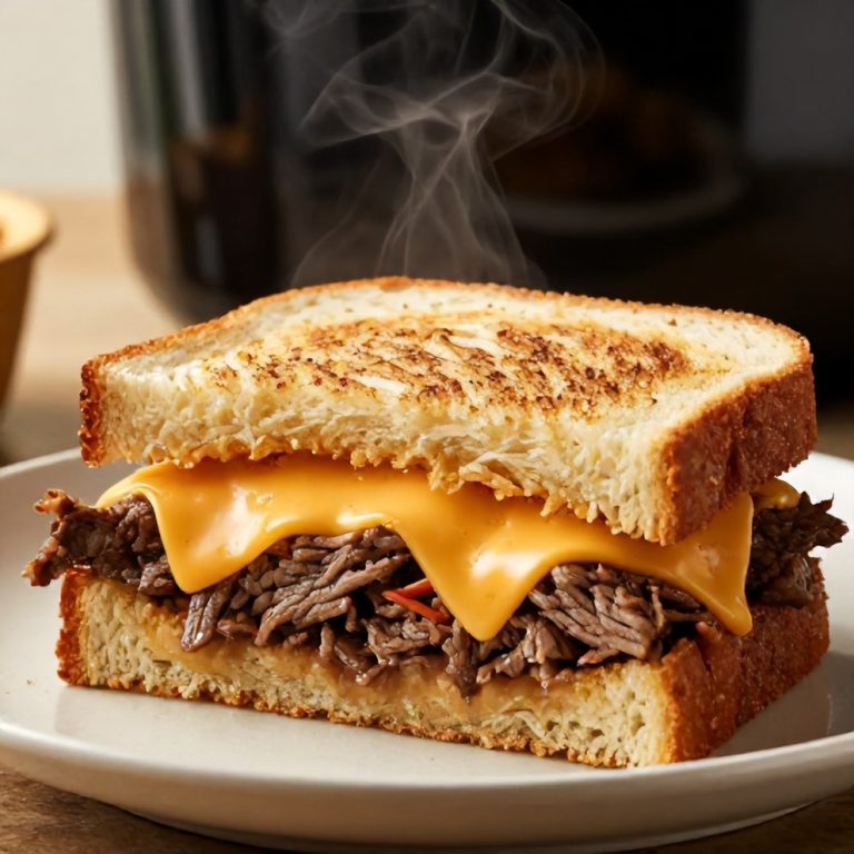 Easy Slow Cooker Beef and Cheddar Sandwiches