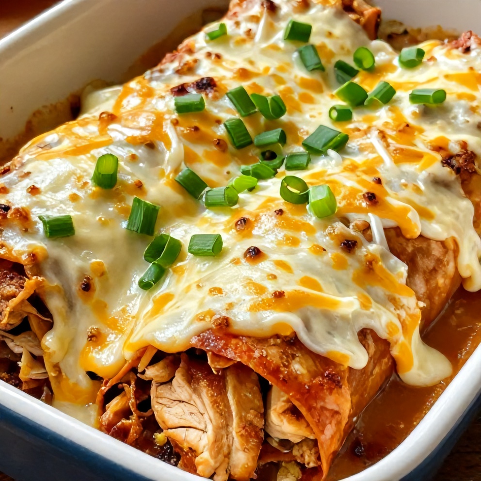 Easy Slow Cooker Chicken Enchiladas