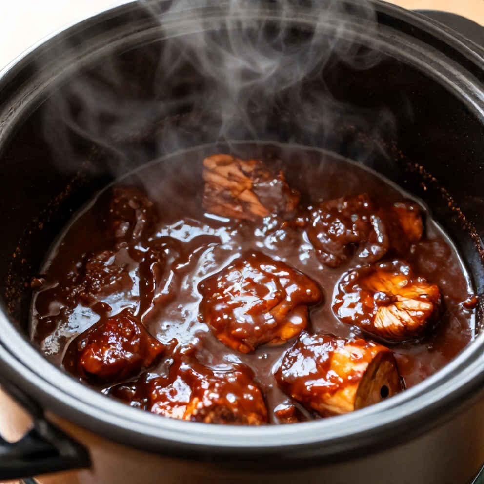 Easy Slow Cooker Little Smokies in BBQ Sauce