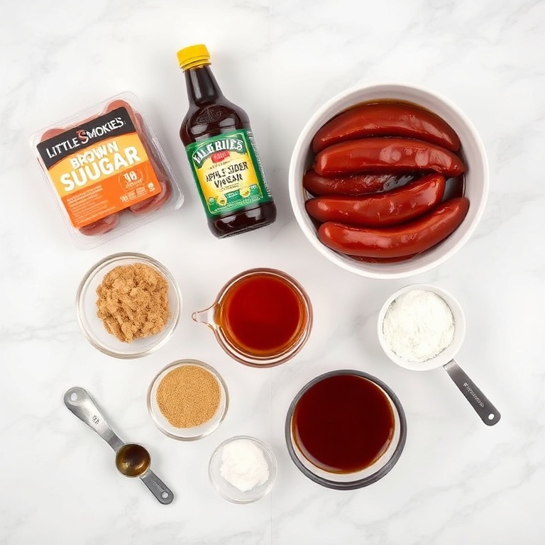 Ingredients for Little Smokies in BBQ Sauce