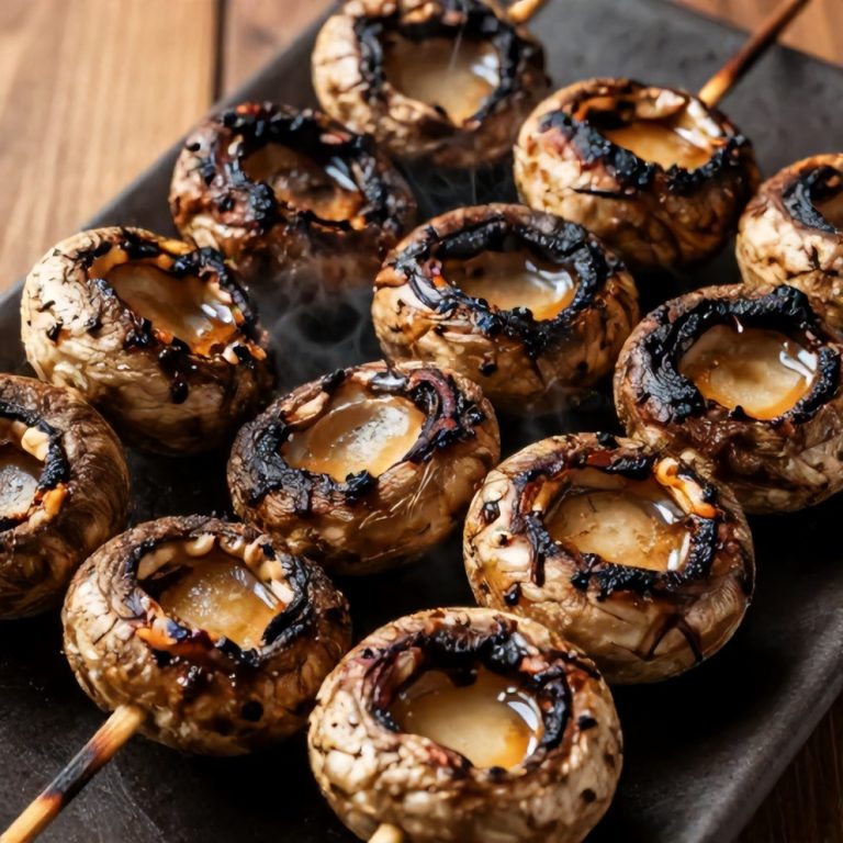 grilled mushroom skewers