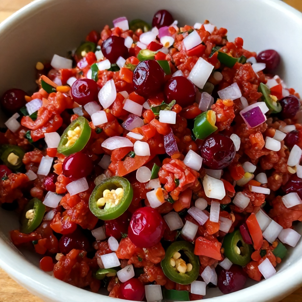 Easy Spicy Cranberry Salsa