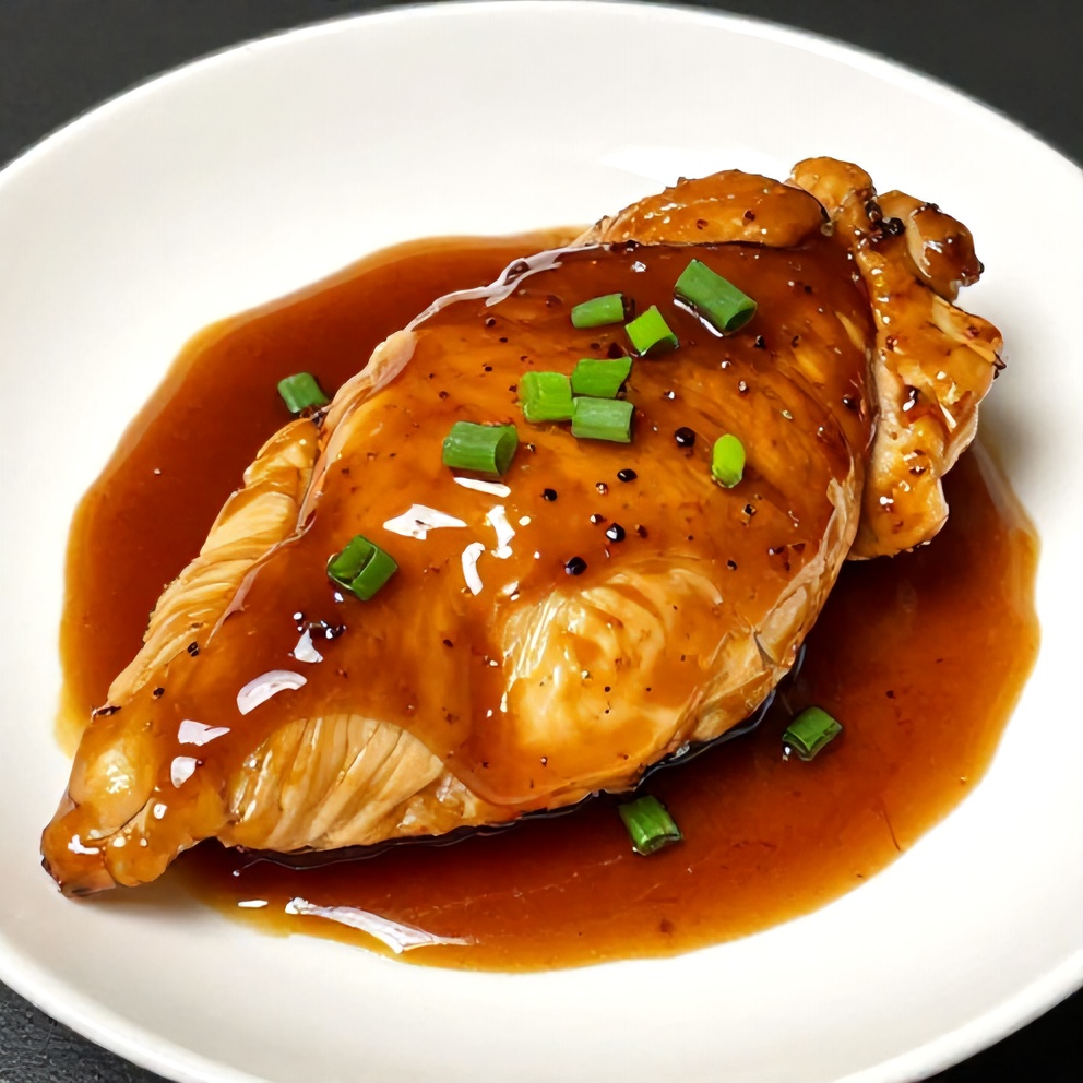 Chicken with spicy honey soy sauce glaze