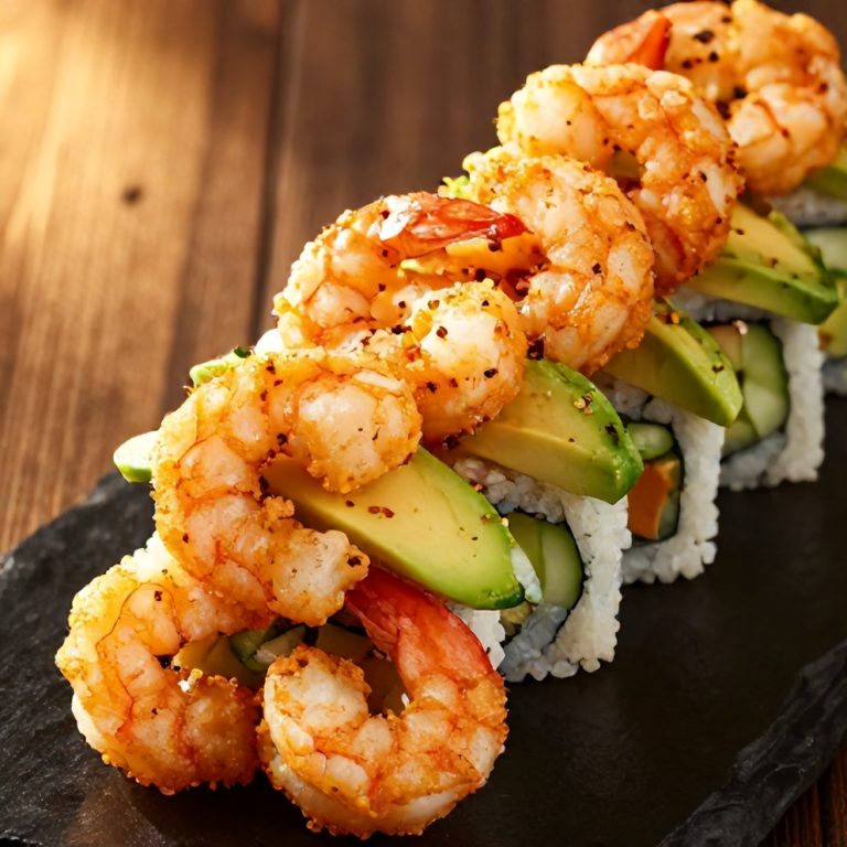 Easy Spicy Shrimp Sushi Stacks