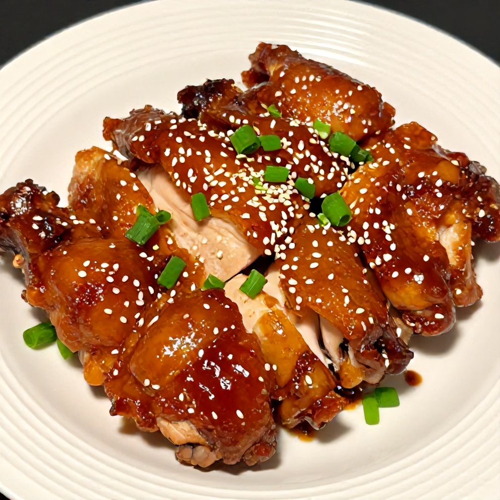 Plated Easy Sticky Char Siu Chicken