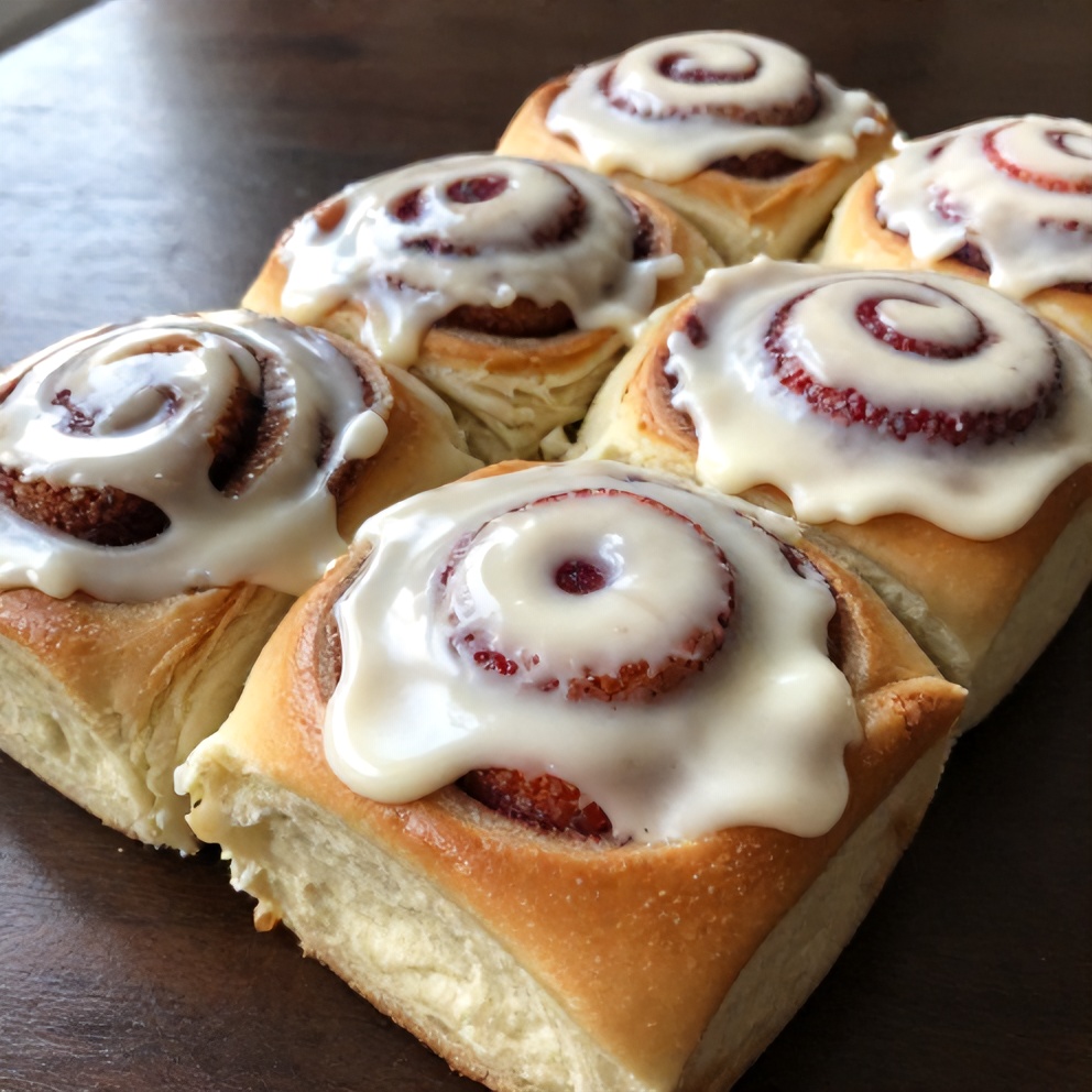 Easy Strawberry Cinnamon Rolls