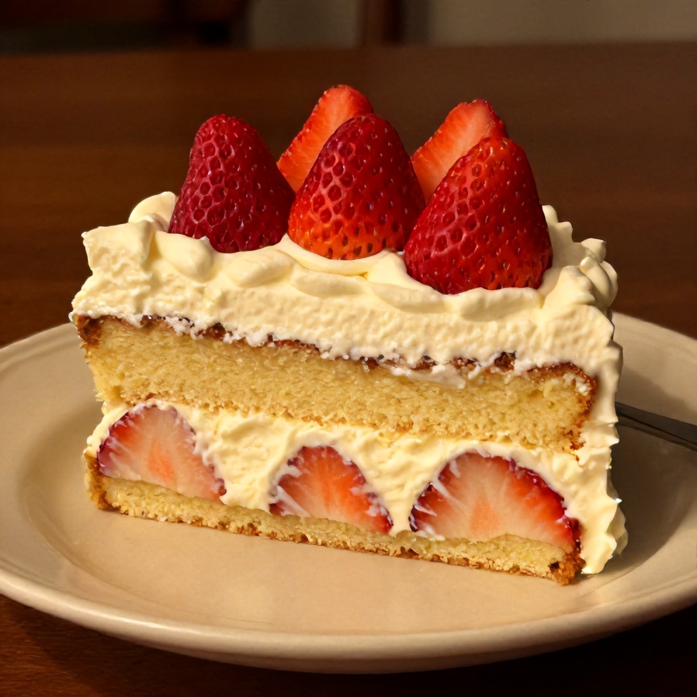Strawberry Earthquake Cake Ready to Serve