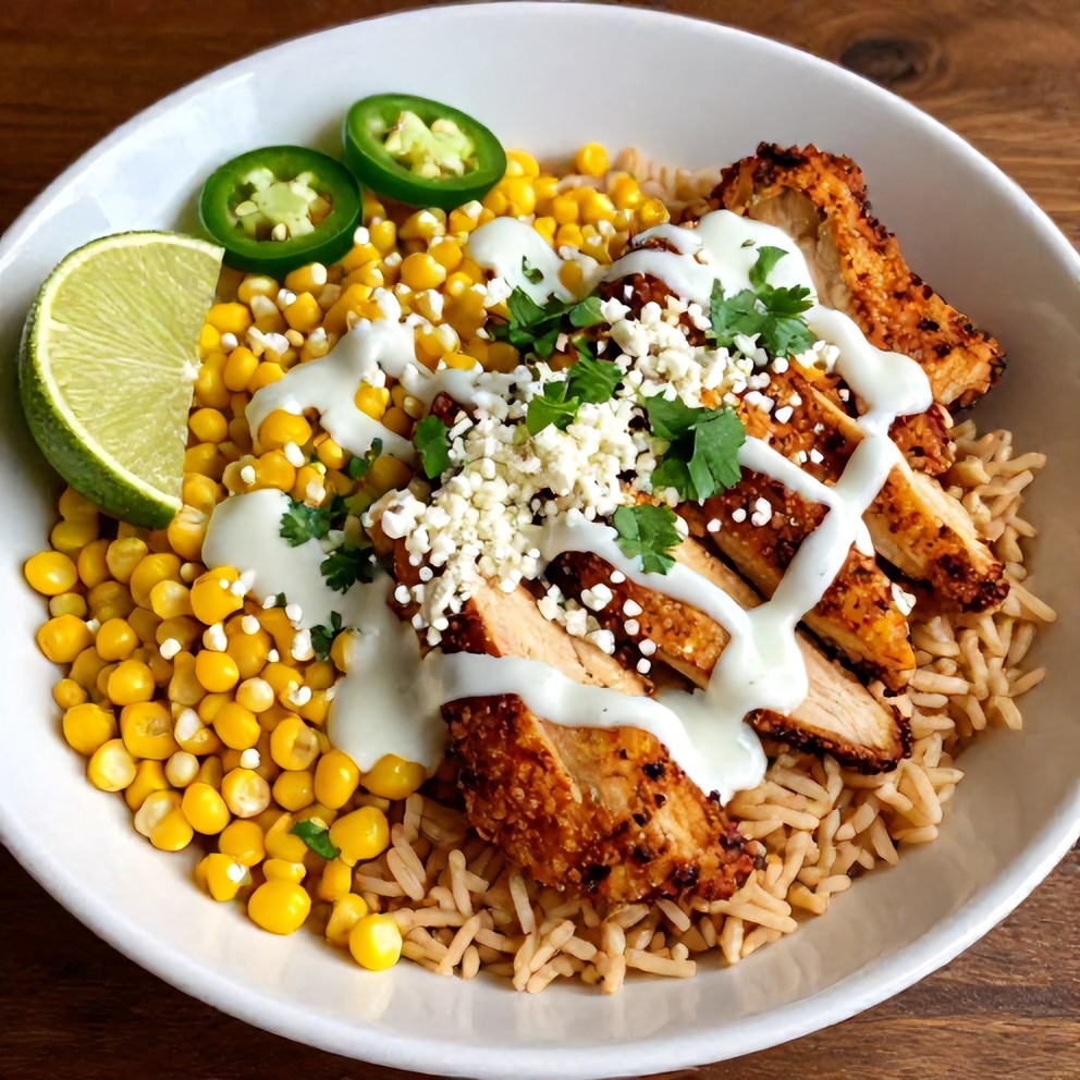 Easy Street Corn Chicken Bowl with Rice