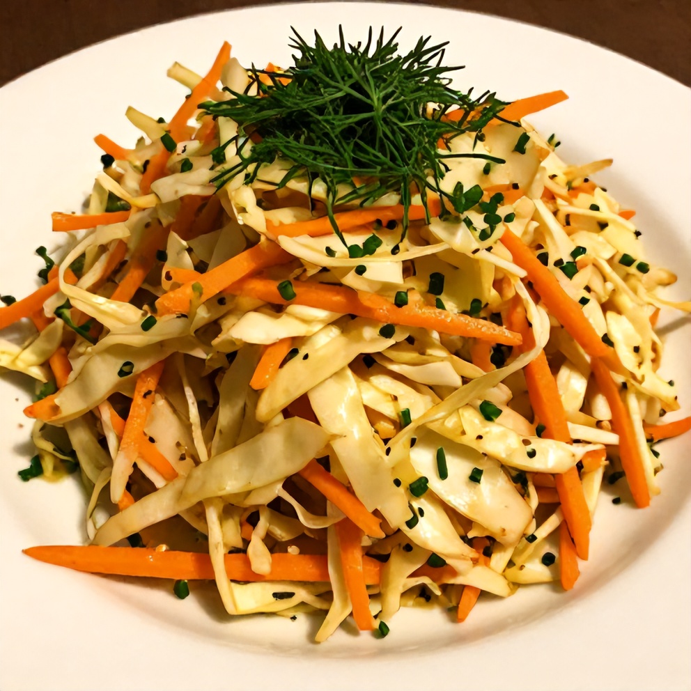 Sweet and Spicy Pickle Slaw close-up