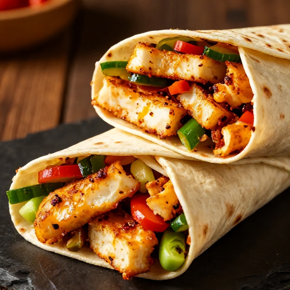 Easy Sweet Chili Halloumi Wraps