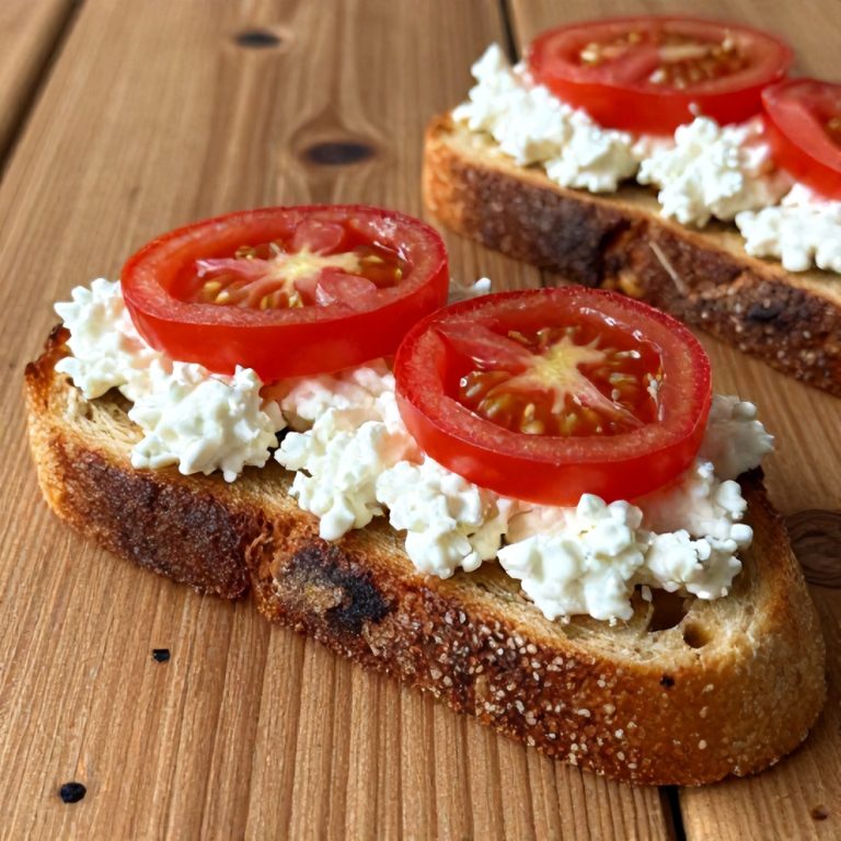 Easy Tomato and Cottage Cheese Toast