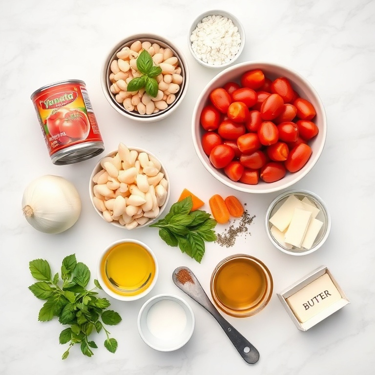 Ingredients for Tomato and White Bean Soup