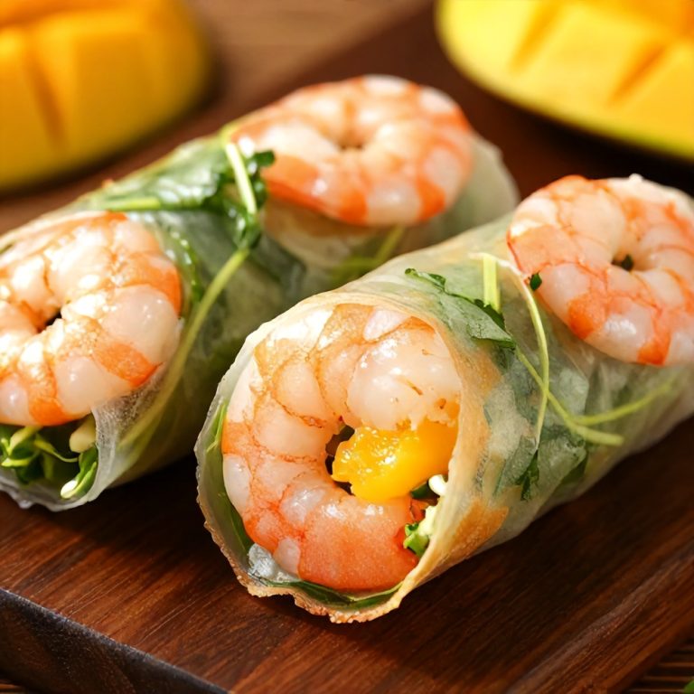 Fresh Mango Shrimp Summer Rolls