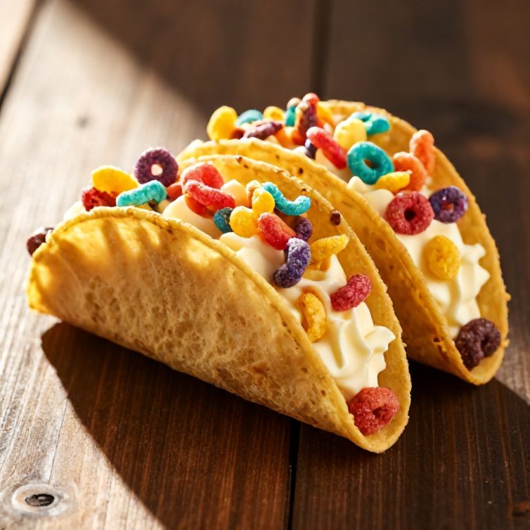Fruity Pebbles Cheesecake Tacos