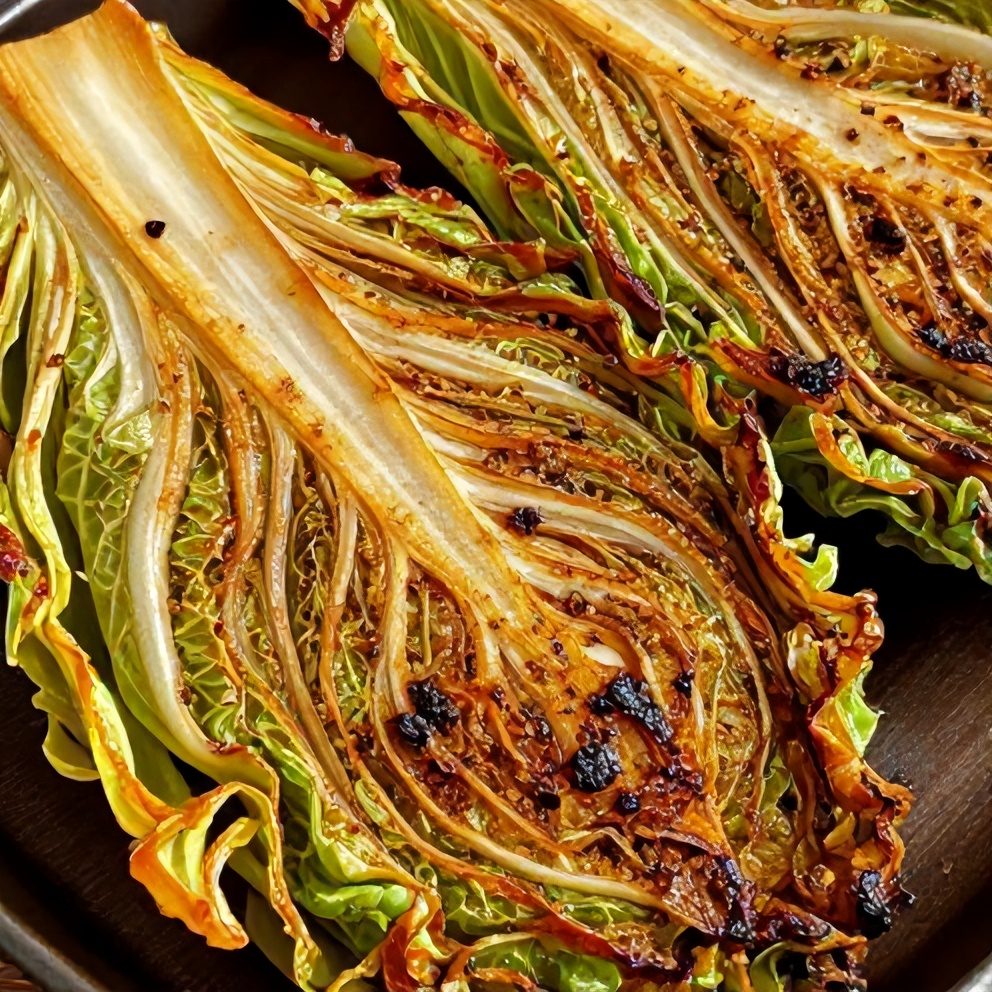 Garlic Roasted Cabbage Steaks