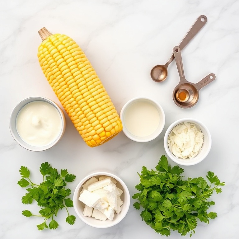 Raw ingredients for Grilled Mexican Street Corn