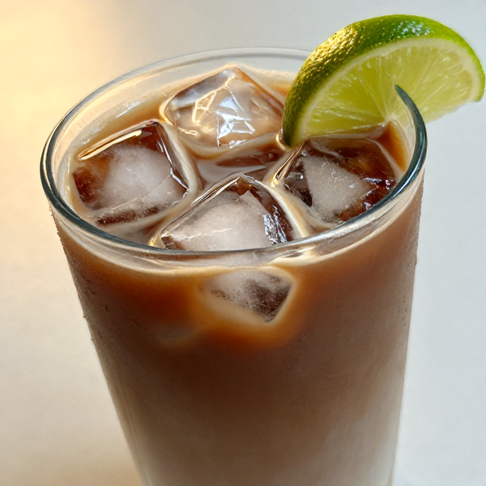 hibiscus cardamom iced latte