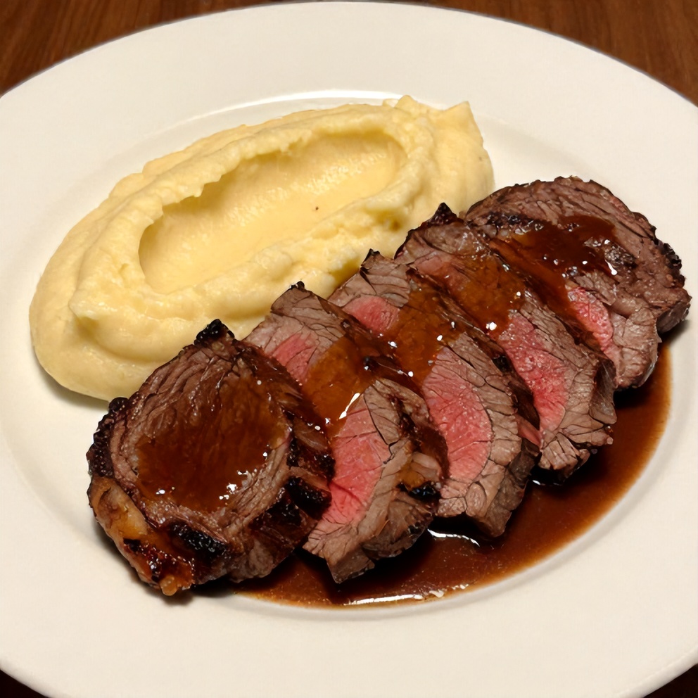 Irish Whiskey Steak with Colcannon Mash