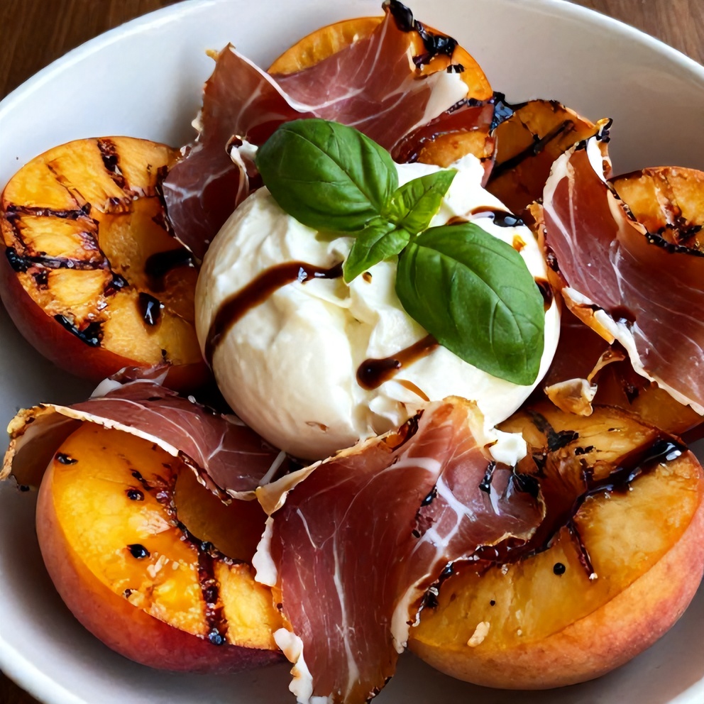 Mediterranean Grilled Peach Salad