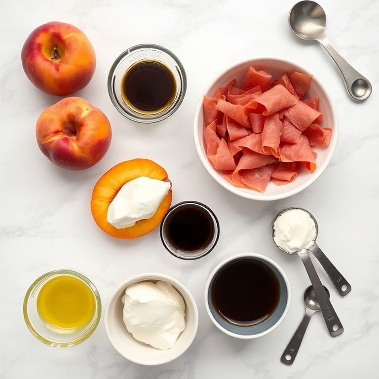 Mediterranean Grilled Peach Salad Ingredients