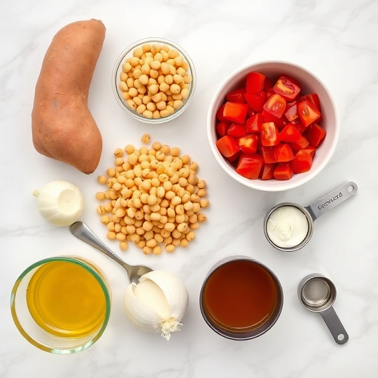 Moroccan Sweet Potato and Chickpea Soup Ingredients