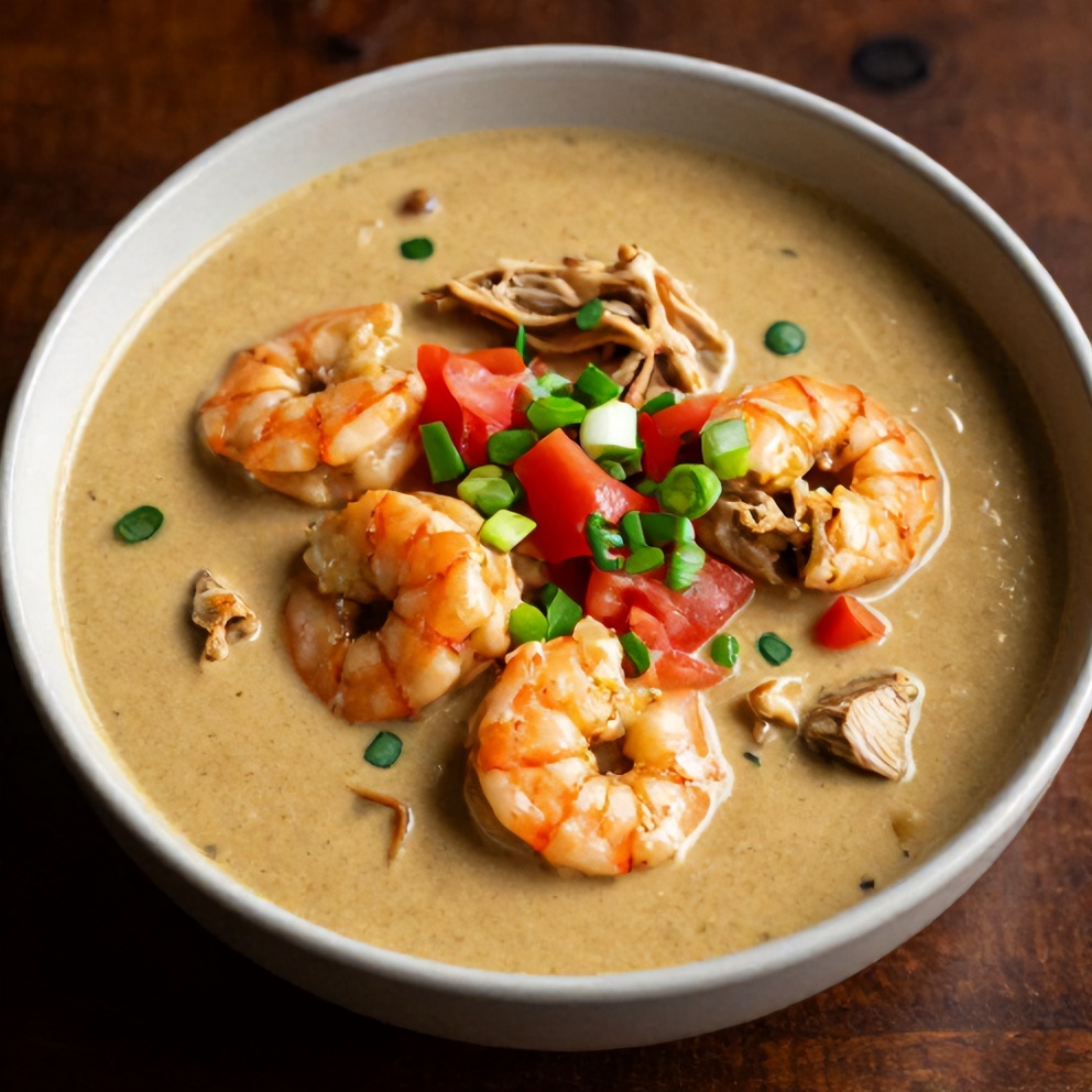 Plated Nigerian Okra Soup