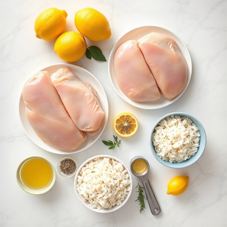 One-Pan Lemon Chicken and Rice Ingredients
