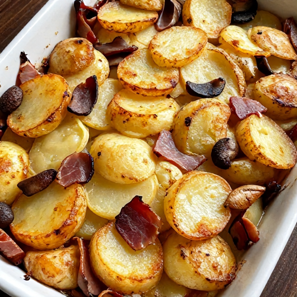 pancetta porcini potato gratin