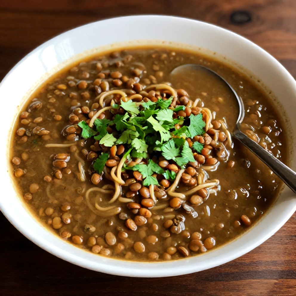 Persian Noodle Soup Served