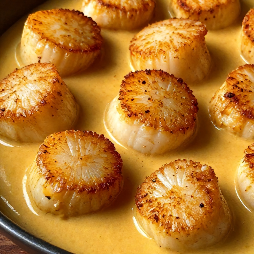 Quick Cajun Scallops