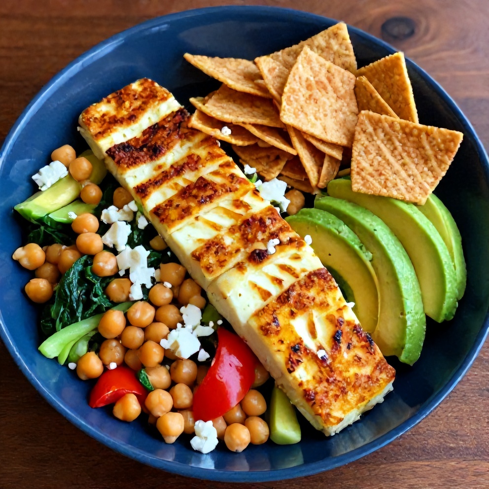 Crispy Halloumi Greek Power Bowl