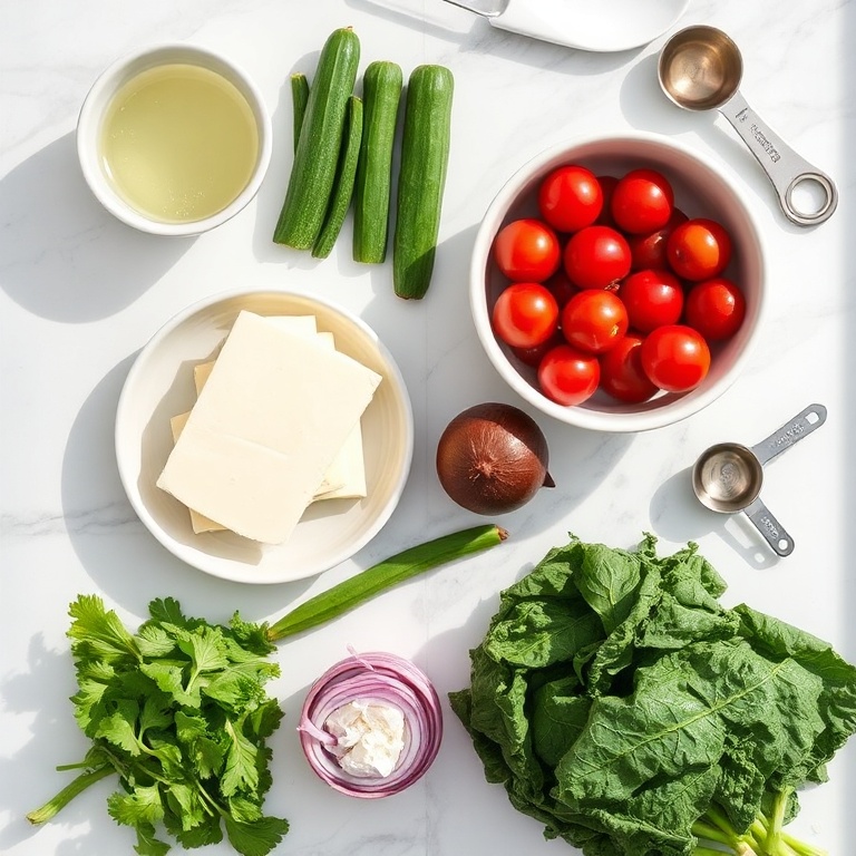 Halloumi Greek Power Bowl Ingredients