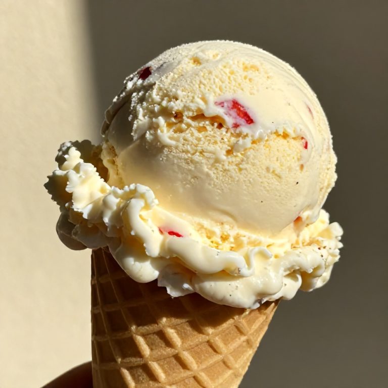 Roasted Strawberry Lime Basil Ice Cream
