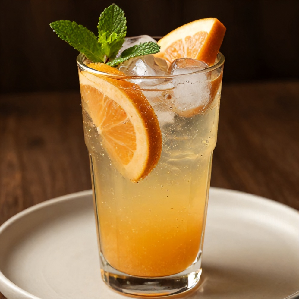 Sparkling fruit punch served in glasses