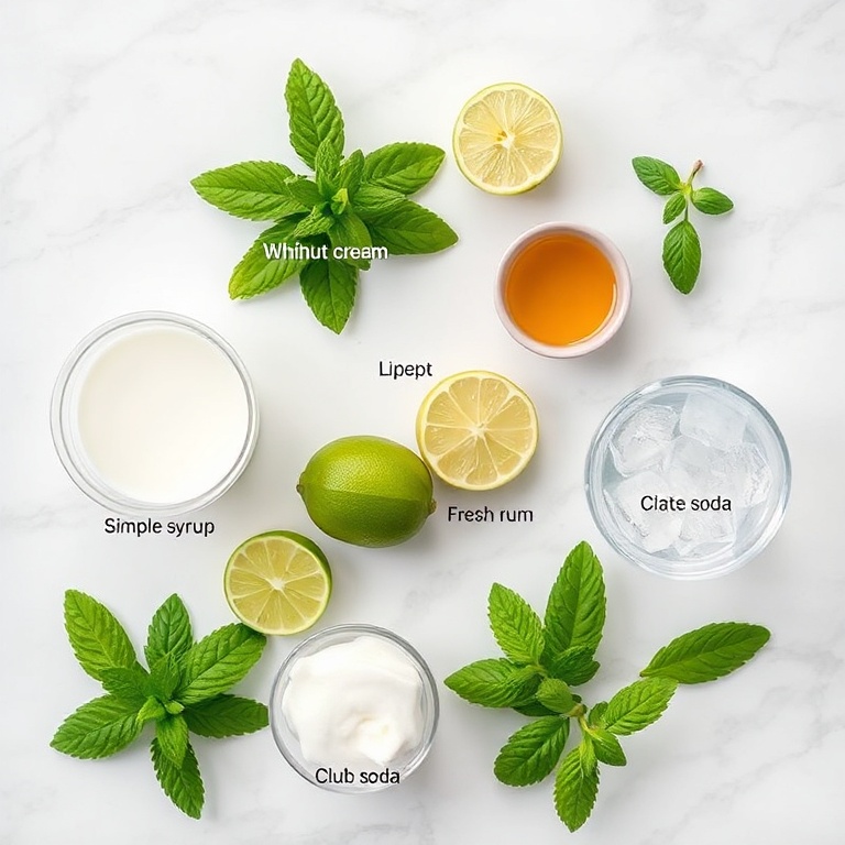 Ingredients for White Christmas Mojito