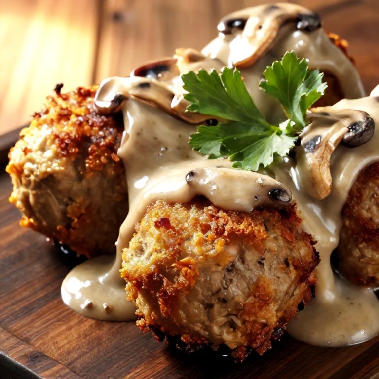 Air Fryer Salisbury Steak Meatballs