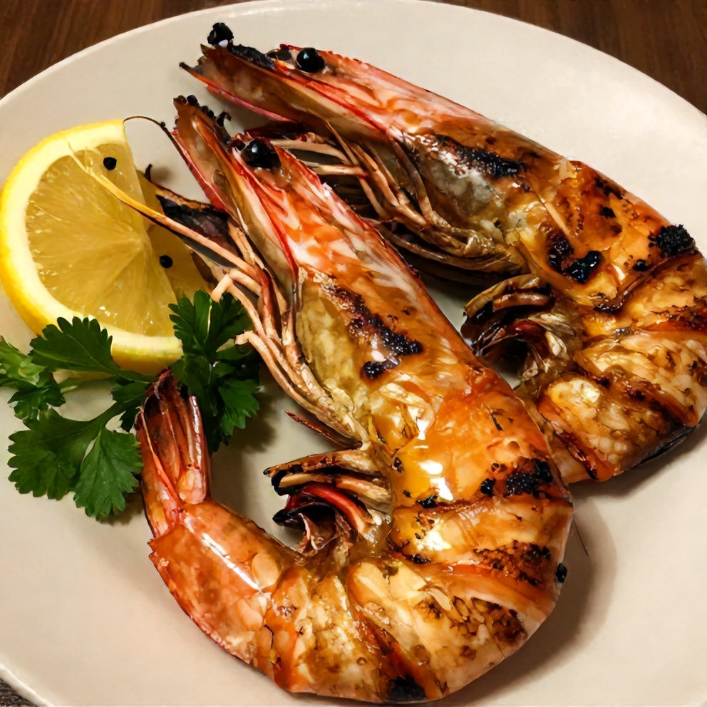 Plated Australian BBQ Prawns