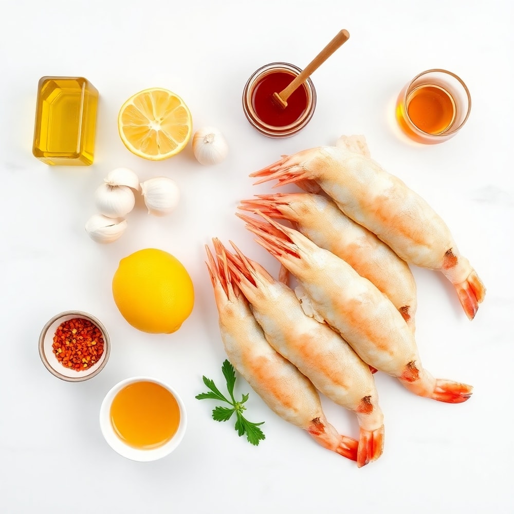 Raw Ingredients for Australian BBQ Prawns