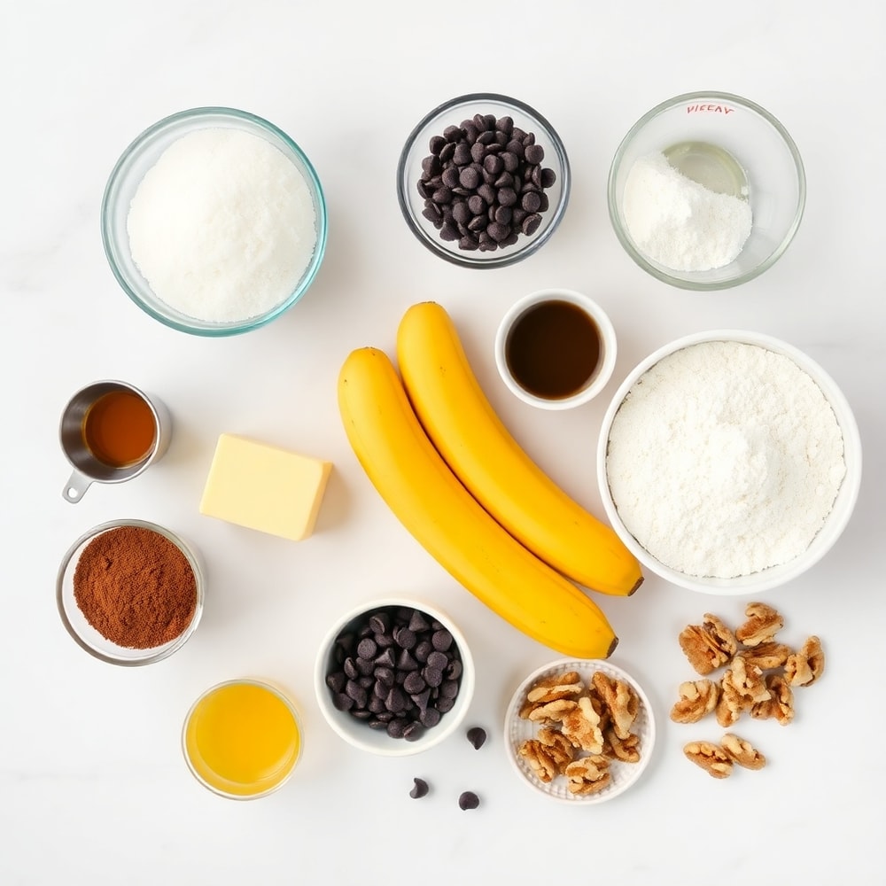Banana bread brownies ingredients