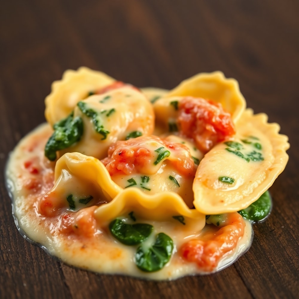 creamy spinach tomato tortellini