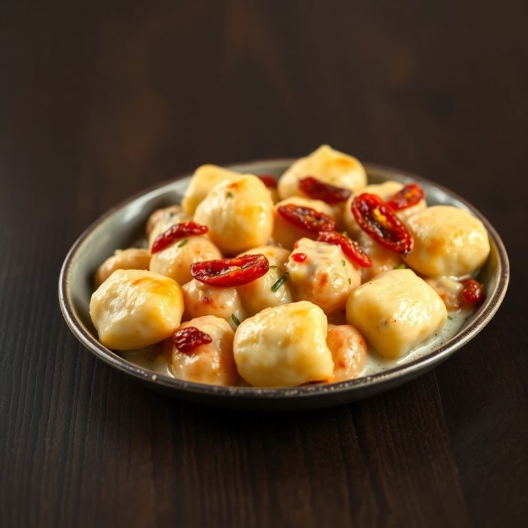 creamy sundried tomato gnocchi