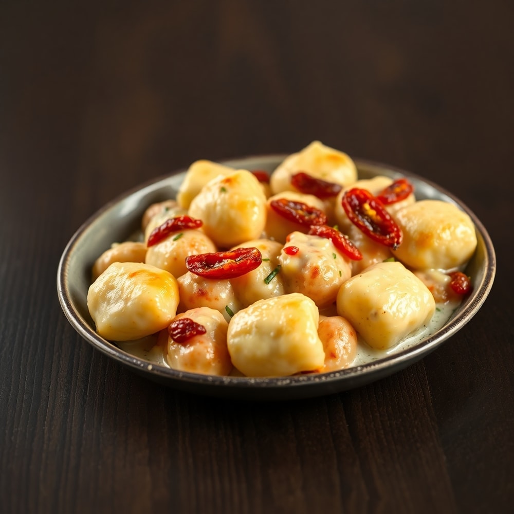 creamy sundried tomato gnocchi