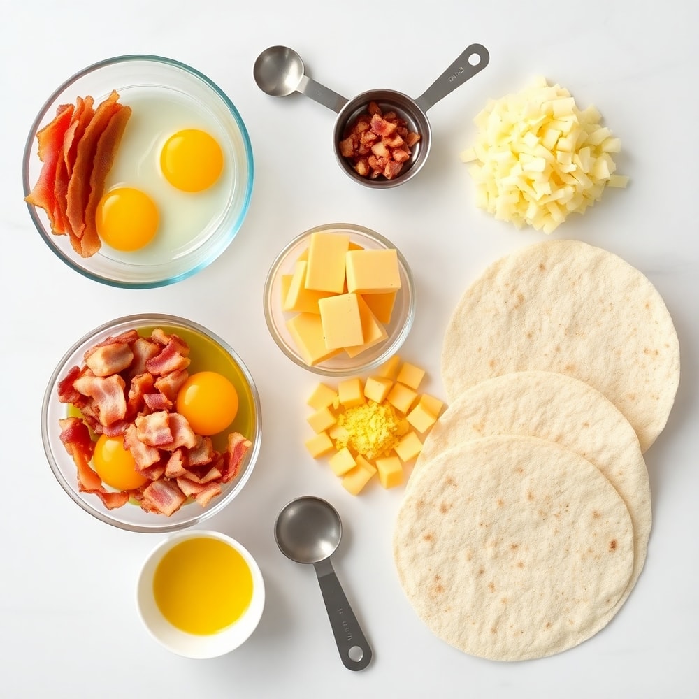 Bacon Egg Cheese Quesadillas Ingredients